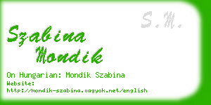 szabina mondik business card